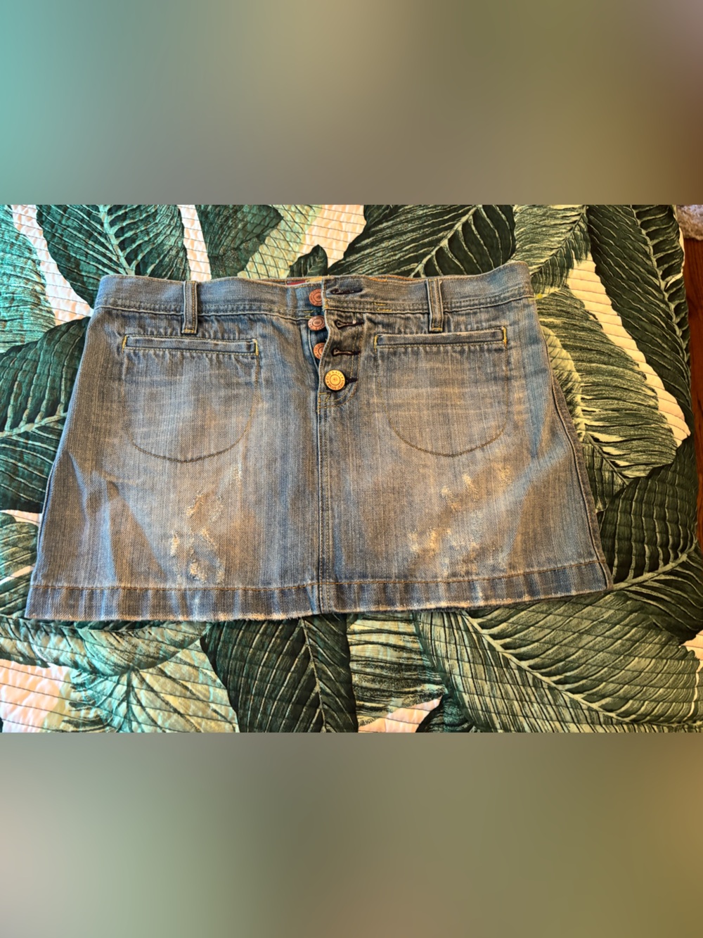 Old navy ultra low waist Classic Denim Mini Skirt in Light Blue